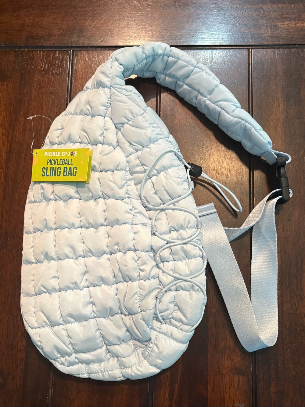 Pickle O' Joe Light Blue Quilted Pickleball Sling Bag